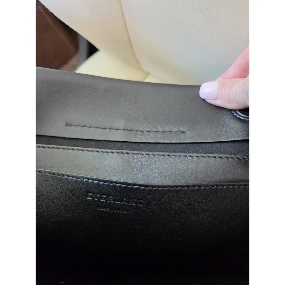 Everlane The Form Crossbody Bag Black Leather Minimalist Made In Italy